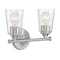 Nuvo Fixture, Vanity, 2-Light, Incandescent, 60W, 120V, A19, Medium Base, Style: Transitional 60/7182 - alternate 1